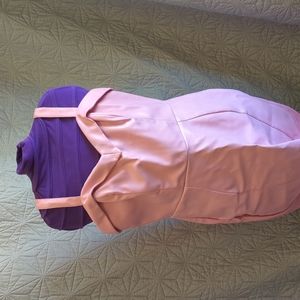 2X Shiny Pink Wiggle Dress Vintage Retro Rockabilly